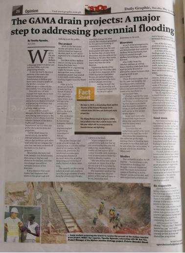 ���ɡ�Daily Graphic���ձ���ɽ����Ͷ�Ľ����� ����ķ��ˮ����Ŀʩ��ϣ��������ר�ⱨ��