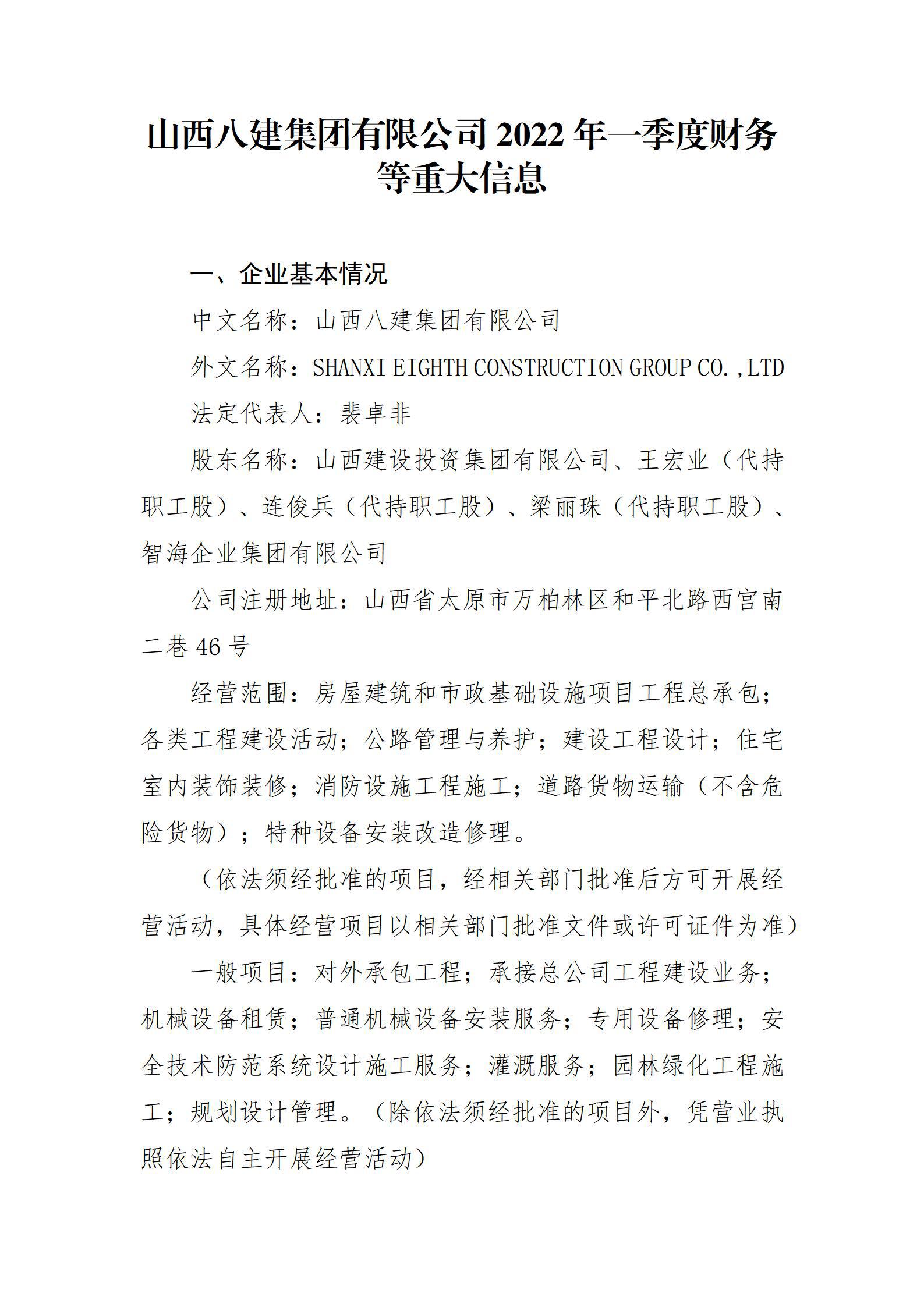 ɽ���˽��������޹�˾2022��һ���Ȳ�����ش���Ϣ