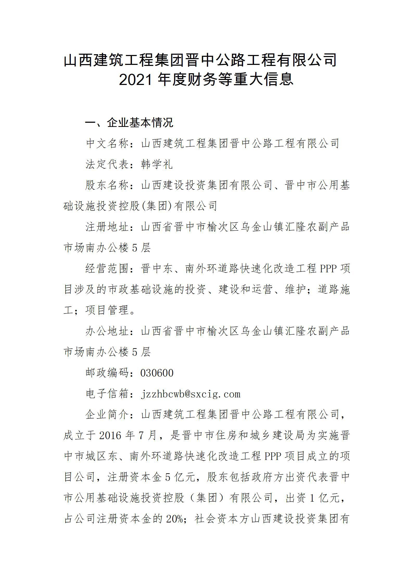 ɽ���޽����̼��Ž��й�·�������޹�˾2021��Ȳ�����ش���Ϣ